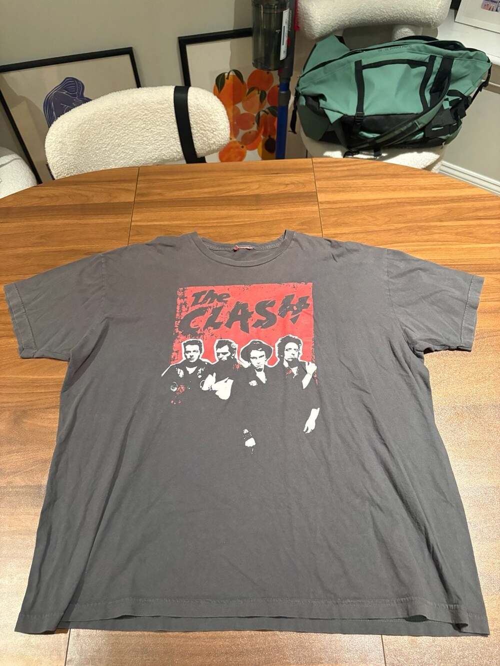 Vintage The Clash Band T-Shirt, Black, Size XL, 1990s Punk Rock Tour Merch